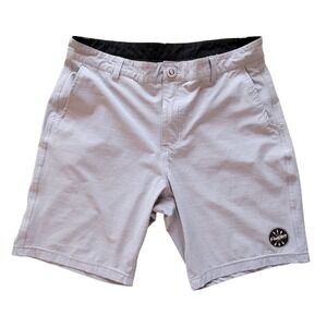 Panchos Hybrid Walk Shorts Mens 32 Grey Pismo Beach LTN2100 Stretch Boardshorts